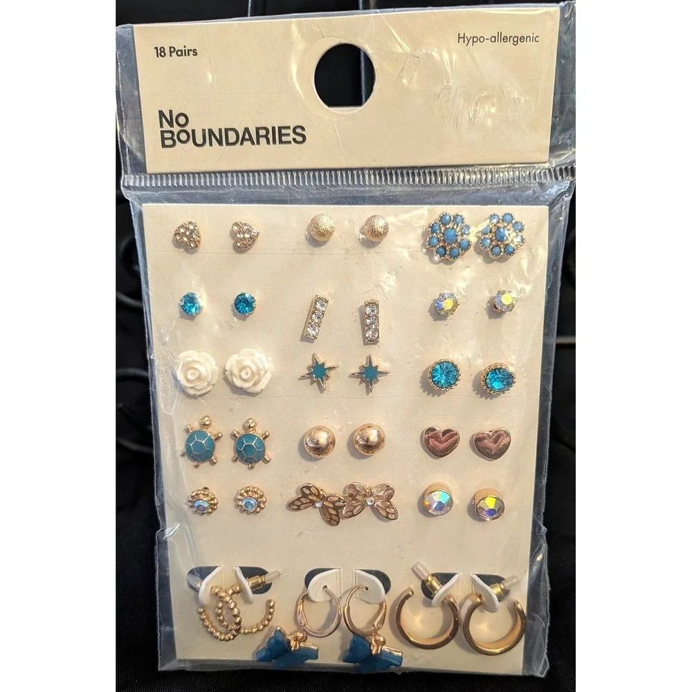 No‎ Boundaries X2 Packs Of 18 Pairs EARRINGS, 36 Pairs total